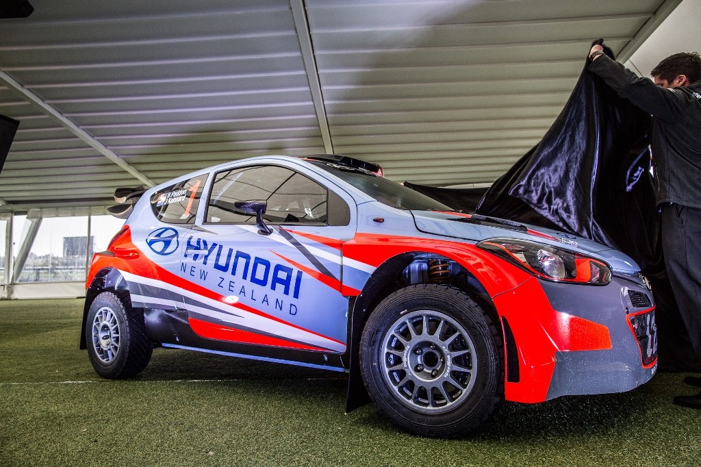 Hayden Paddon and John Kennard compete in new Hyundai i20 rally car in NZ events_LR