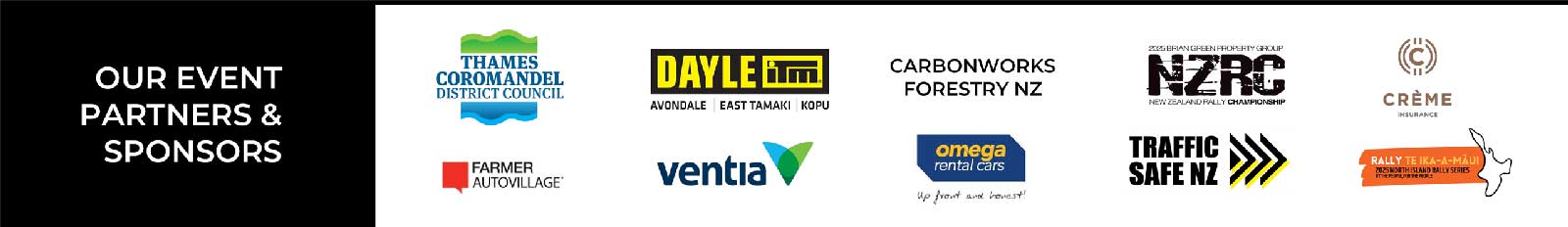 Dayle ITM Gold Rush Rally of Coromandel - Sponsors